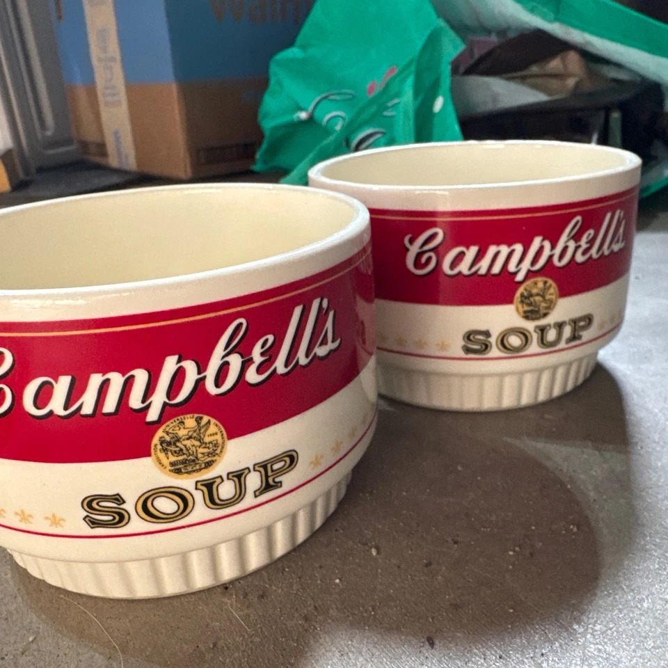Vintage Campbell's SOUP BOWLS 14 oz. Ceramic 1960's MADE IN THE USA - Image 3 of 3