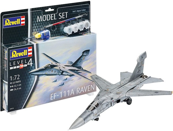 Revell - Modellbausatz EF-111A Raven Mit Bemalung Zum Zusammenbauen - 1/72 - ...-image