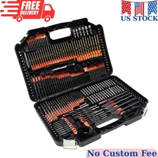 Titanium HSS Drill Bit Kit Set of 246 Pcs w/ Carry Case for Metal, Masonry, Wood