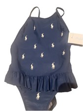 Polo Ralph Lauren Pony Logo Swimsuit One Piece toddler girl size 2T