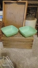 7 1/2" Jadeite Fire King Salad Bowl Set Of 2 Charm Pattern