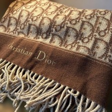 Christian Dior Trotter Wool Brown Skinny Scarf 51.2 in Unused