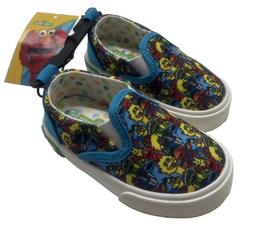 Ground Up Sesame Street SIZE 5 Kids Slip-On Sneakers Baby Infant NEW - Picture 1 of 12