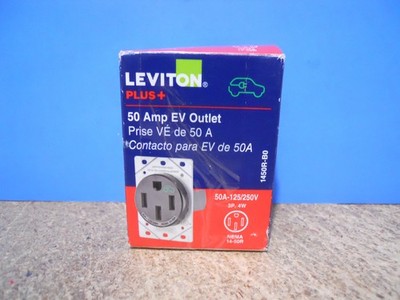 Leviton 50 Amp EV Charging Outlet Single Receptacle 125-Volt/250-Volt