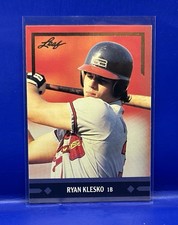 1991 Leaf Baseball Ryan Klesko Rookie Card Gold Rookies #BC21 Atlanta Braves RC