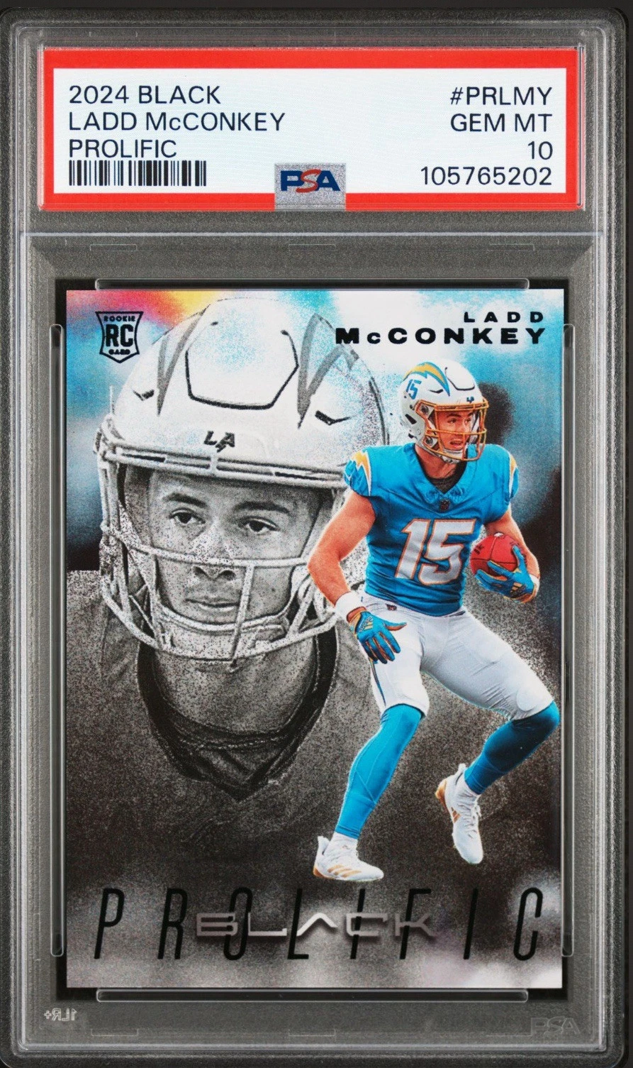 Ladd McConkey Panini Black Prolific #PRLMY Base