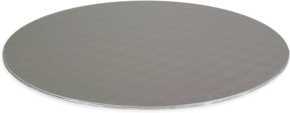 CCR813 Vassoio Sottotorta Circolare Sottile, Plastica, Argento, 10 X 0.4 X 10 Cm - Immagine 2 di 4