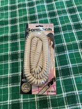 50ft Telephone Handset Receiver Cord Phone Curly Coil Cable 4P4C RJ22- Ivory 15z