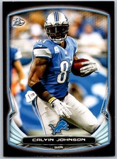 2014 Bowman 6 Calvin Johnson Veterans Black   Detroit Lions Football Card