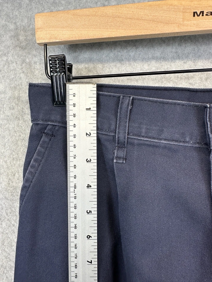 Pantalones elegantes para mujer azul marino talla 12 altos plisados delanteros cintura alta bolsillos puño Foto 4 de 4