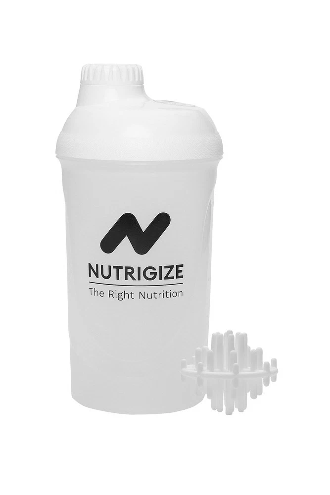 Nutrigize Screw Cap Leakproof Protein Shaker 700ml - White Free Shipping (DDP)