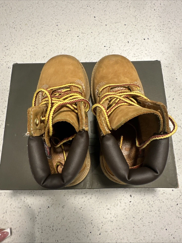 Timberland первоклассный 6 в водонепроницаемый PS мальчиков обувь, размер 9, пшеничный нубук - Изображение 3 из 4