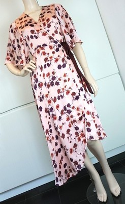 ESPRIT Damen Kleid Wickelkleid Asymmetrisch Boho Tunika A Linie Trend Gr 36