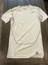 Mens Nike Jock Spandex Compression Shirt White Large