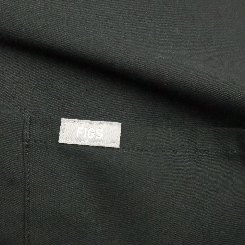 FIGS Catarina Scrub Top Women's 3XL Black Technical Collection V-Neck Pocket - Image 2 of 4