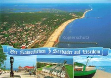 Usedom Mecklenburg-Vorpommern Die kaiserlichen 3 Seebaeder der Insel Seebruecke 