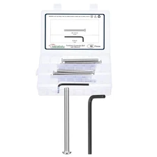 METALLIXITY Flat Head Hex Socket Cap Screws M8-1.25x100mm, Silver Tone-Black 