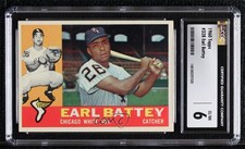1960 Topps Earl Battey #328 CGC 6 2d2