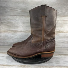 Chippewa Men’s Brown Buffalo Leather Western Cowboy Boots Size 11