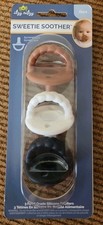 NEW - Itzy Ritzy Sweetie Soother Pacifiers 3-pack Coffee And Cream 0m 