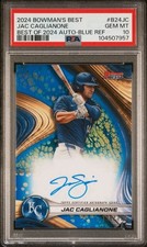 Jac Caglianone 2024 Bowman's Best Best  2024 Blue Ref Auto /150 PSA 10 (RC, AU)