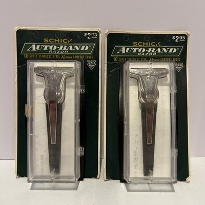 VINTAGE SCHICK AUTO-BAND RAZOR SUPER KRONA! Travel Case! Wet