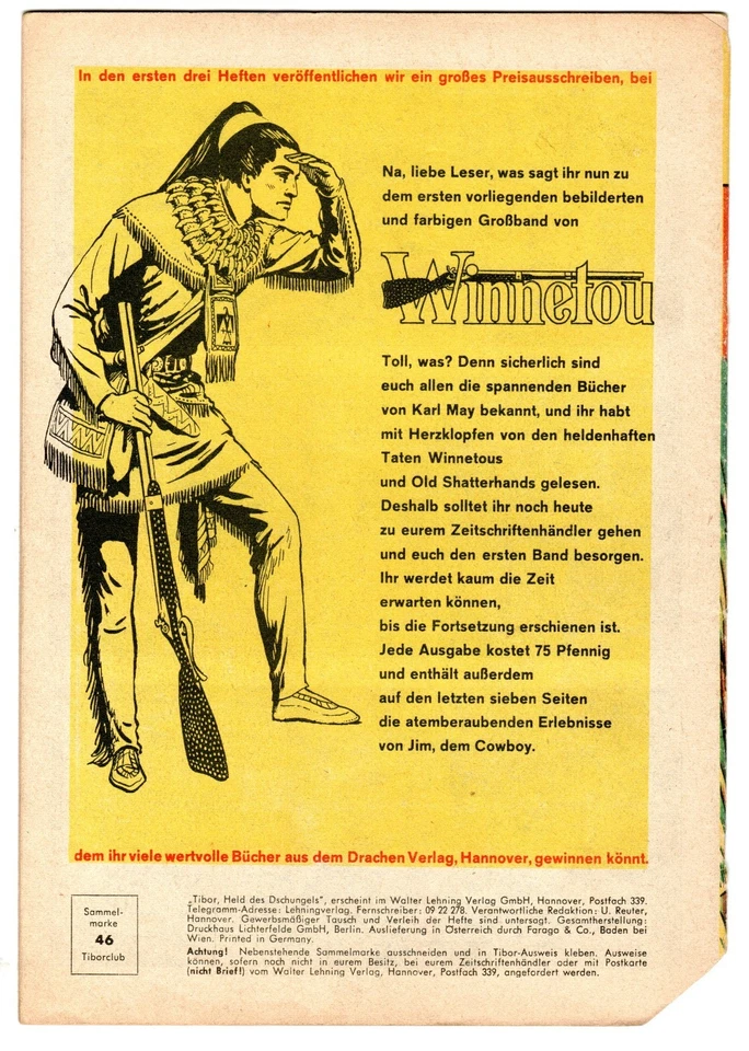 Tibor Großband 46, Original-Lehning-Verlag von 1962 mit Sammelmarke - Bild 2 von 3