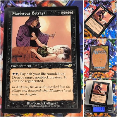 MTG Murderous Betrayal   Nm Og Card Nemesis 2000 Black Enchantment Destroy