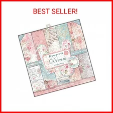 STAMPERIA INTERNATIONAL, KFT PAPER PAD 12X12 10PK DREAM, Pink, Blue