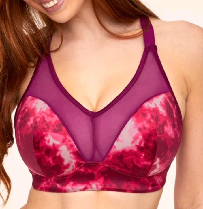Adore Me 36D Maroon And Red Sports Bra