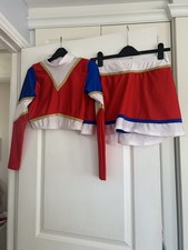 Rot/weiß/blau 2-teiliges Tanzkostüm Größe 6/8
