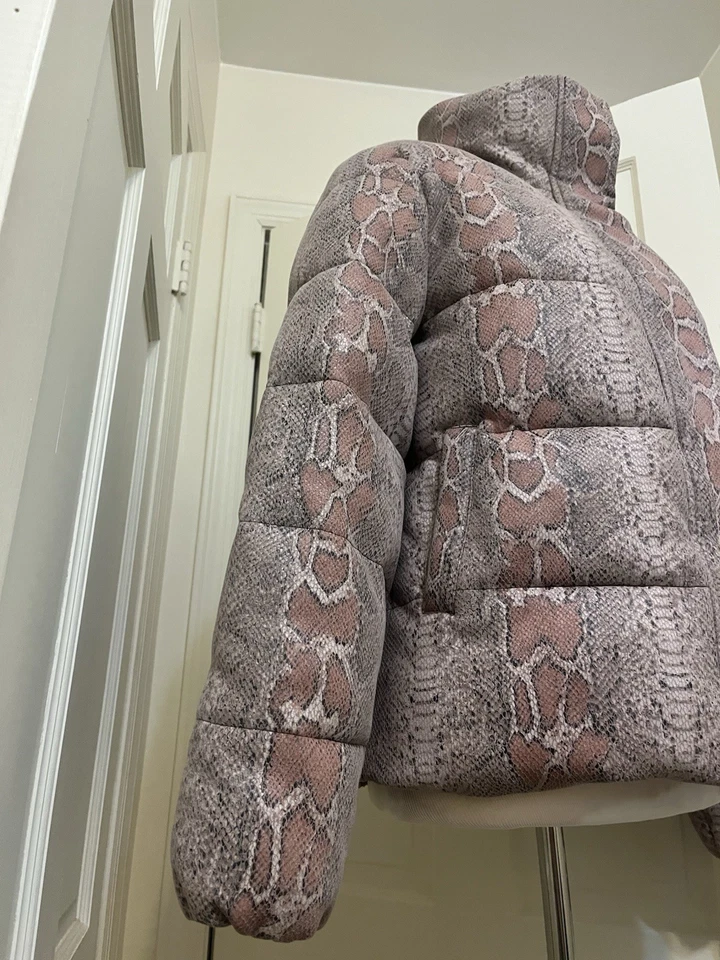 unreal fur Puffer Jacket Snake Python PatternMSRP$300.00-399.00 - Image 3 of 4
