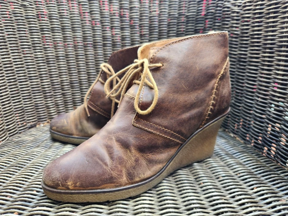 (M047 898) 🧣 Bottines Compensées en Cuir by KOAH – Pointure 40 (EU) - Photo 1/4