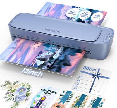 13'' A3 Laminator Machine 11x17 Hot & Cold w/ Sheets 60s Warm Up