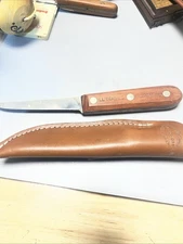 Vintage L L Bean Trout Fish Knife with Leather Sheath Fishing Knives Freeport ME