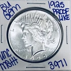 1925 BU UNCIRCULATED SILVER PEACE DOLLAR AUTHENTIC U.S. MINT FREE SHIPPING 3971