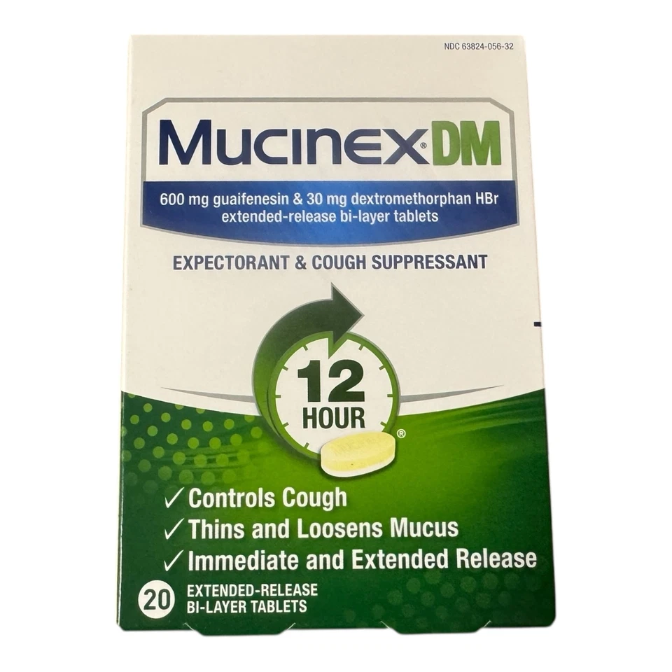 Mucinex DM 60 Tabletas Bicapa Expectorante y Supresor de la Tos Exp - 31/07/2027 Foto 2 de 4