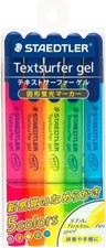 Staedtler Highlighter Fluorescent Marker Textsurfer Gel 264-S 5 Color Retractabl