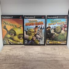 PS2 Shrek 2, SuperSlam, & Smash n' Crash Tested and working lot of 3 games