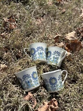 4 Vintage Figgjo Flint Norway Mugs