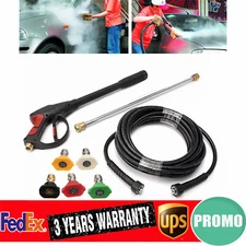 3000PSI? For Craftsman High Pressure Power Washer Spray Gun Hose Kit+5 Tips Safe