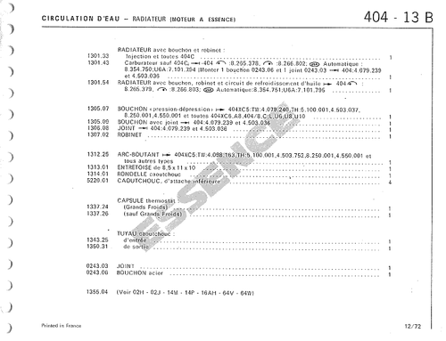 Durit inférieure de radiateur Peugeot 404 essence tous modèles - Picture 4 of 4