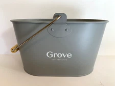 *NEW* Grove Collaborative Metal Cleaning Caddy Bucket Wood Handle