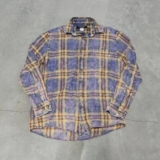 Citron Santa Monica Womens XS Flannel Shirt Patchwork Plaid Boho