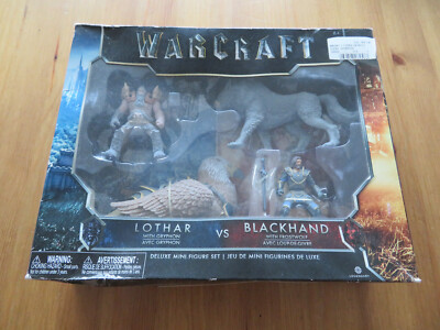 World of Warcraft - WoW Minifiguren Set Lothar(+Gryphon)vs Blackhand(+Frostwolf)