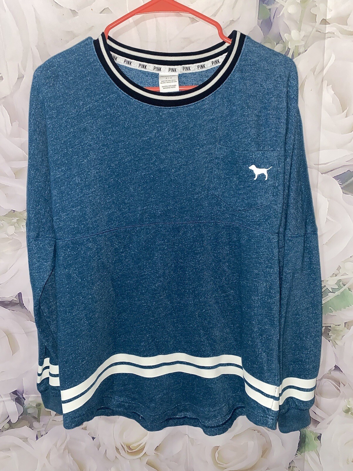 VICTORIA’S SECRET LOVE PINK TEAL SOFT COZY SWEATSHIRT SMALL