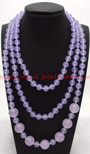 Collana Lunga Gioielli Gioielli Gemme Rotonde Originarie Multicolore Naturali 8+12mm 36-100" AAA - Foto 45 di 96