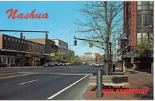 Vintage Postcard, Downtown Nashua, New Hampshire, Unused