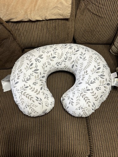 Boppy Original Nursing Pillow, Gray Taupe Leaves, Ergonomic Nursing Essentials For Bottle And Breastfeeding, F