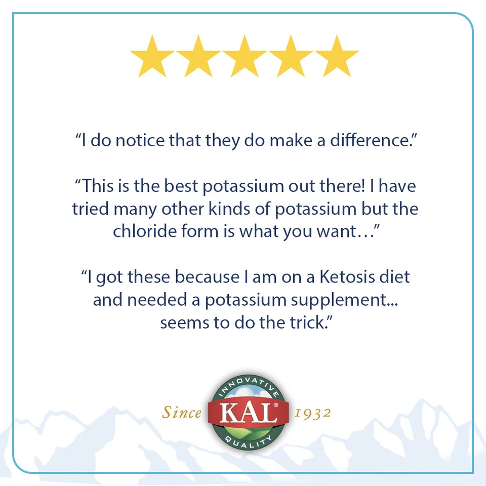 Cloruro de Potasio KAL 99mg | Desintegración Rápida | 100 Comprimidos Foto 4 de 4